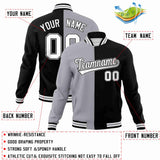 Custom Hook Letterman Two Tone Split Fashion Jacket For Baseball Coat