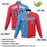 Custom Hook Letterman Two Tone Split Fashion Jacket For Breathable Mens Baseball Coat