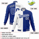Custom Hook Letterman Two Tone Split Fashion Jacket For Mens Baseball Coat