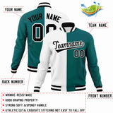 Custom Hook Letterman Two Tone Split Fashion Jacket For Outdoor Mens Baseball Coat