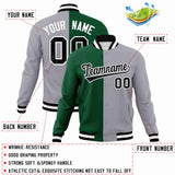 Custom Hook Letterman Two Tone Split Fashion Jacket For Casual Mens Baseball Coat