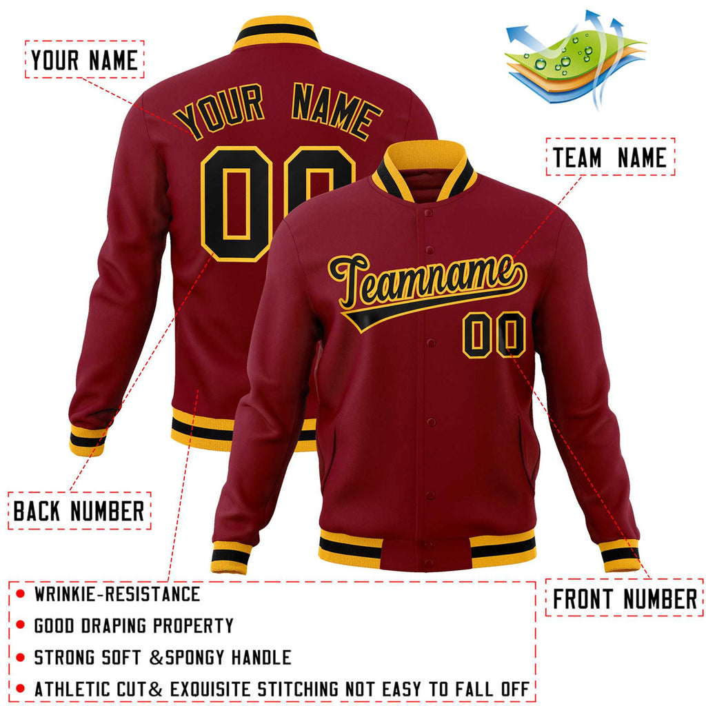 Custom Classic Style Jacket Personalized Your Own Baseball Casual Wear Sweatshirt