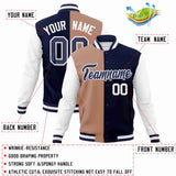 Custom Heat Letterman Two Tone Split Fashion Jacket For Breathable Mens Baseball Coat