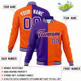 Custom Heat Letterman Two Tone Split Fashion Jacket For Baseball Coat