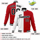 Custom Heat Letterman Two Tone Split Fashion Jacket For Outdoor Mens Baseball Coat