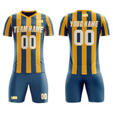 Custom Soccer Jersey Sets Player Tracksuit Outdoor Train Stripes Soft Uniform