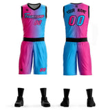 Custom Gradient Fashion Basketball Jersey Sets For Sport