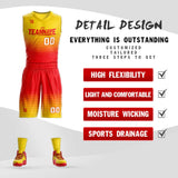 Custom Gradient Fashion Basketball Jersey Sets For Sport