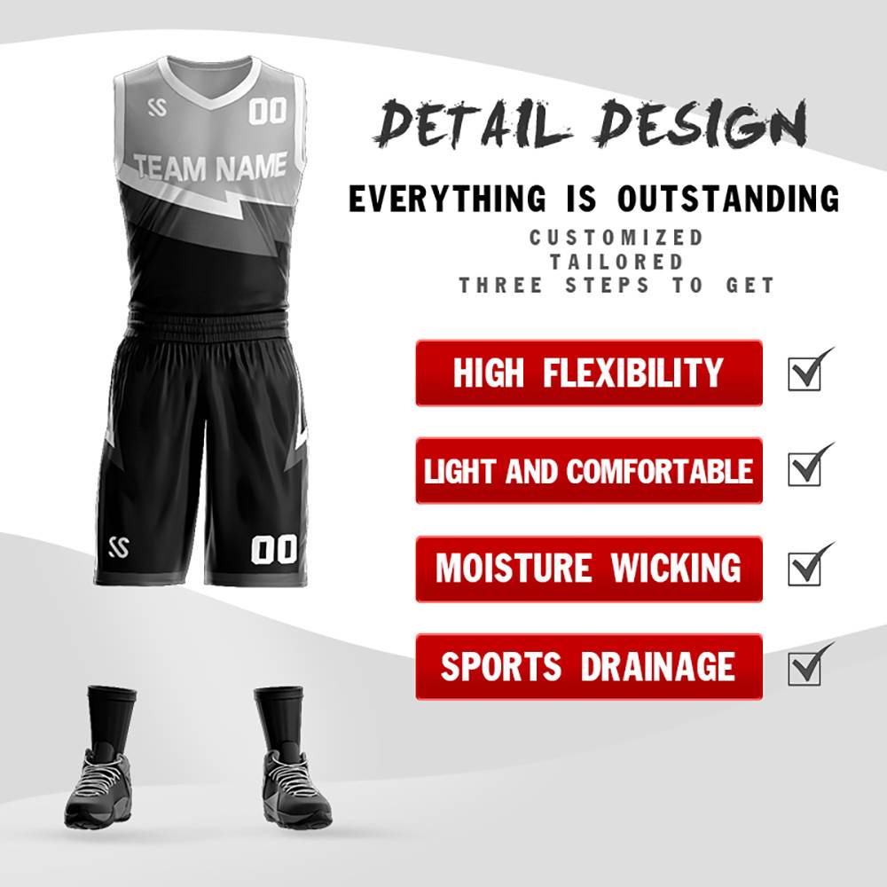 Custom Classic Basketball Jersey Sets Breathable Men's Basketball Jersey