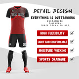 Custom Soccer Jersey Sets Outdoor Running Sports Fitness