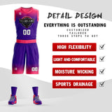 Custom Gradient Fashion Basketball Jersey Sets For Sport