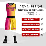 Custom Gradient Fashion Basketball Jersey Sets For Sport