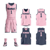 Custom Double Side Basketball Jersey Sets Sports Uniform for Men/Boys