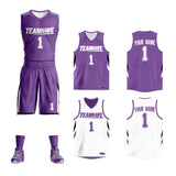 Custom Double Side Basketball Jersey Sets Sports Uniform for Men/Boys