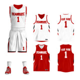 Custom Double Side Basketball Jersey Sets Sports Uniform for Men/Boys