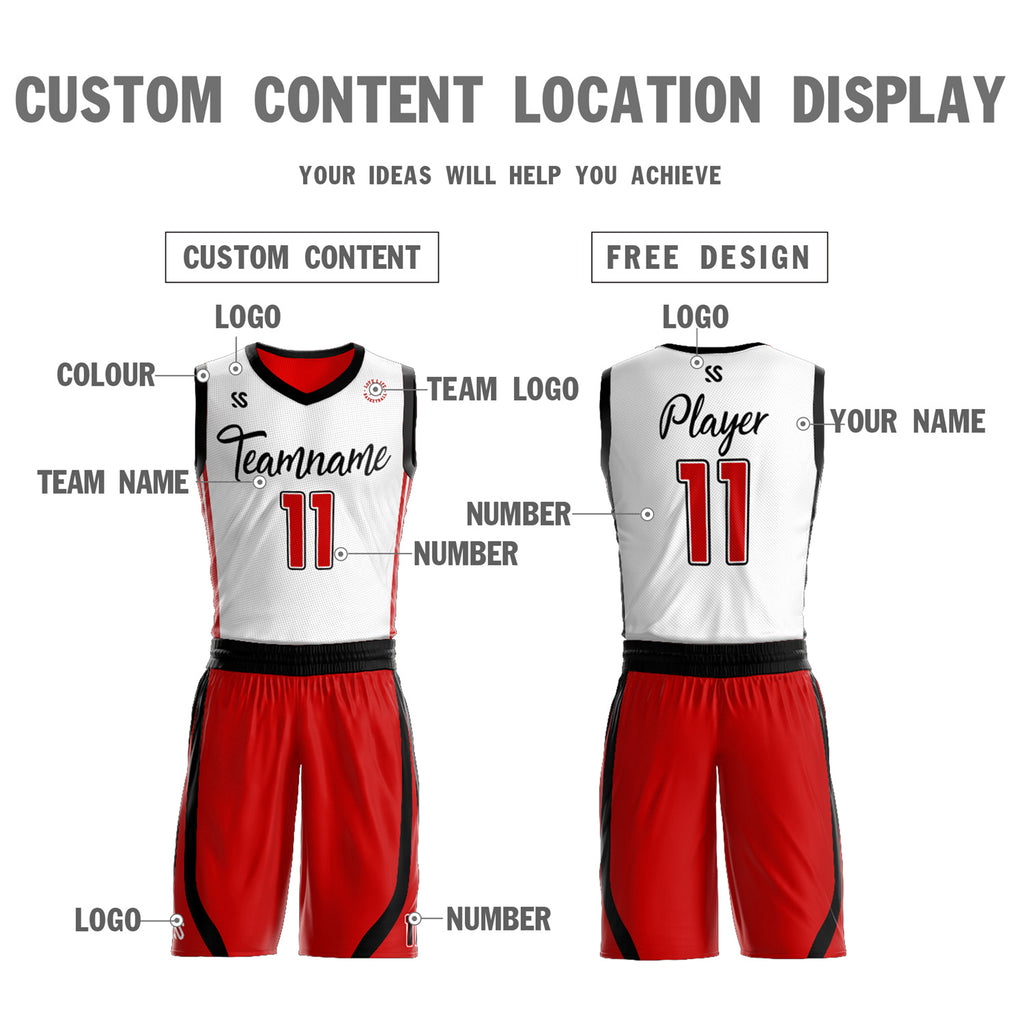 Custom Double Side Basketball Jersey Sets Athletic Team Uniform