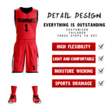 Custom Double Side Basketball Jersey Sets Sports Uniform for Men/Boys