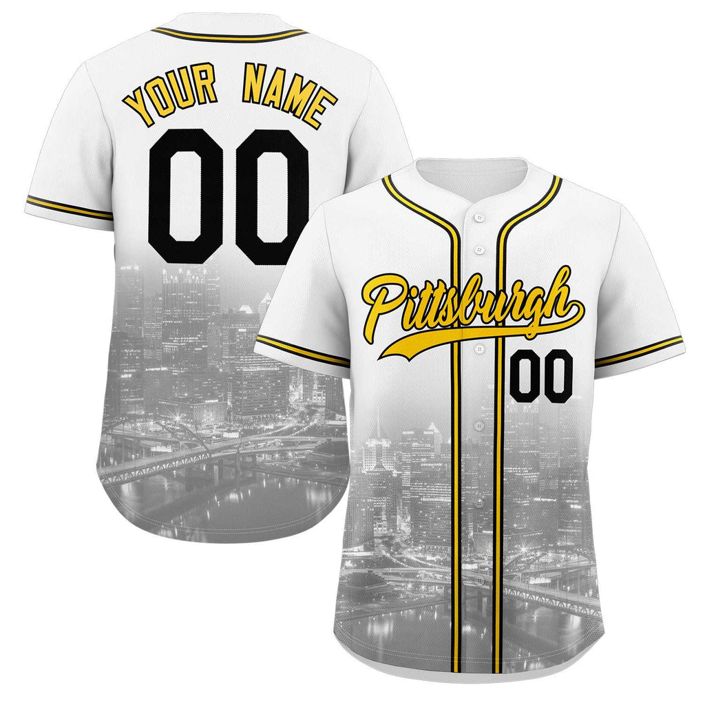 Custom Pittsburgh City Connect Baseball Jersey