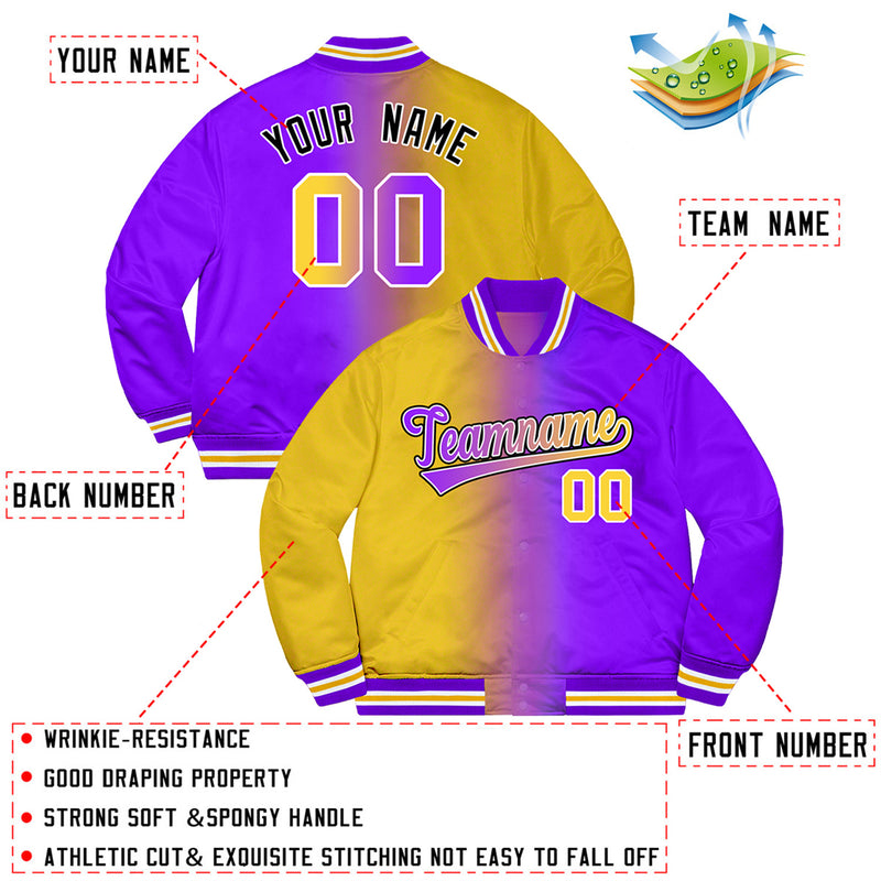 Custom Gradient Fashion Jacket Loose Embroidery Casual Coats