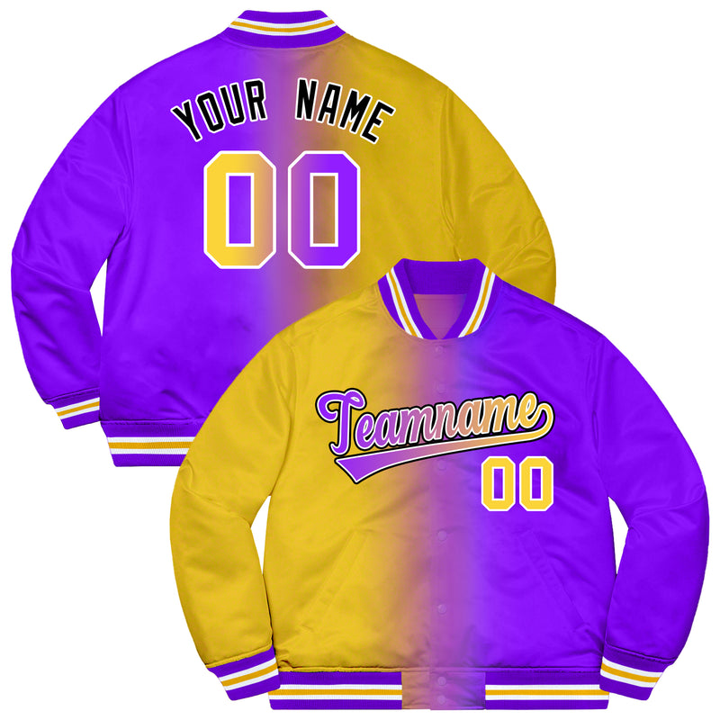Custom Gradient Fashion Jacket Loose Embroidery Casual Coats
