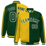 Custom Full-Snap Two Tone Lightweight College Jacket Stitched Name Number Logo