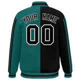 Custom Full-Snap Two Tone College Jacket Stitched Name Number Big Size
