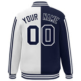 Custom Full-Snap Two Tone Lightweight College Jacket Stitched Text Logo for Adult
