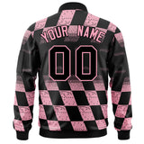 Custom Full-Zip Color Block Lightweight College Jacket Stitched Text Logo Size S-6XL