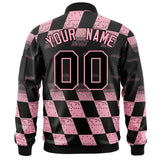 Custom Full-Zip Color Block Lightweight College Jacket Stitched Text Logo for Adult