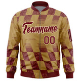 Custom Full-Zip Color Block Lightweight College Jacket Stitched Text Logo for Adult