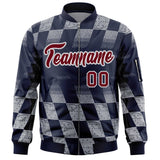 Custom Full-Zip Color Block Lightweight College Jacket Stitched Text Logo for Adult