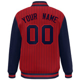 Custom Full-Snap Stripe Fashion Letterman Jackets Stitched Name Number Logo Big Size