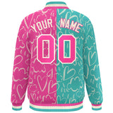 Custom Full-Snap Split Fashion Graffiti Style College Jacket Stitched Name Number