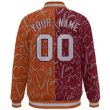 Custom Full-Snap Split Fashion Graffiti Style Baseball Jackets Stitched Letters Logo