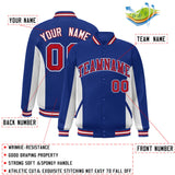 Custom Full-Snap Long Sleeves Color Block Baseball Jacket Stitched Logo