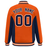Custom Full-Snap Long Sleeves Color Block Letterman Bomber Jacket Stitched Name