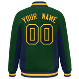 Custom Full-Snap Long Sleeves Color Block Letterman Jacket Stitched Letters Logo