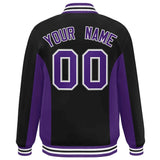 Custom Full-Snap Long Sleeves Color Block Letterman Jackets Stitched Name Logo