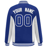 Custom Full-Snap Long Sleeves Color Block College Jacket Stitched Name