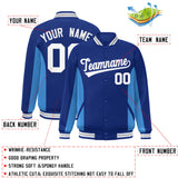Custom Full-Snap Long Sleeves Color Block College Jacket Stitched Name Number