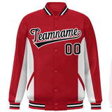 Custom Full-Snap Long Sleeves Color Block College Jacket Stitched Name Number