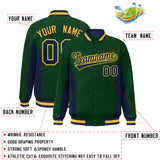 Custom Full-Snap Long Sleeves Color Block College Jacket Stitched Name Number