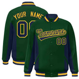 Custom Full-Snap Long Sleeves Color Block College Jacket Stitched Name Number