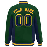Custom Full-Snap Long Sleeves Color Block College Jacket Stitched Name Number