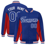 Custom Full-Snap Long Sleeves Color Block Letterman Jacket Stitched Name Number Logo