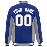 Custom Full-Snap Long Sleeves Color Block College Jacket Stitched Name Number Logo