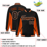 Custom Full-Snap Long Sleeves Color Block Baseball Jacket Stitched Letters Logo Big Size