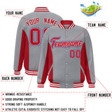 Custom Full-Snap Long Sleeves Color Block College Jacket Stitched Name Number Logo
