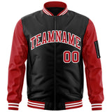 Custom Full-Zip Raglan Sleeves Letterman Bomber Jackets Personalized Stitched Text Logo