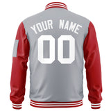 Custom Full-Zip Raglan Sleeves College Jacket Stitched Name Number Big Size